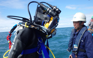 2016年　輪島混合ガス潜水、日立LNG海象計設置