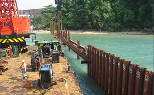 2007 / 1 ～ 12　シンガポール 海底ケーブル布設工事